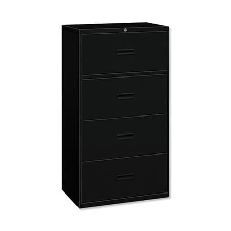Hon HON, 400 SERIES FOUR-DRAWER LATERAL FILE, 36W X 18D X 52.5H, BLACK 484LP